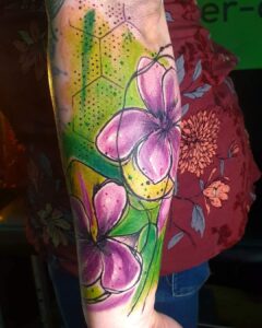 flower blume tattoo grafik watercolor avant-garde halftone salzburg art